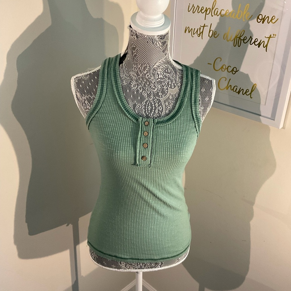 Green tank top